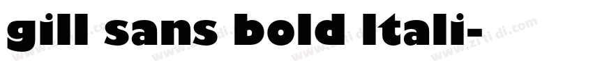 gill sans bold ltali字体转换